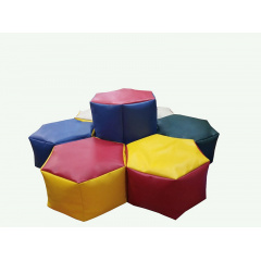 Набір м'яких ігровий меблів з пуфів зі столиком "Шість пелюсток" Тернопіль