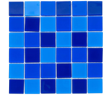 Мозаика стеклянная Aquaviva Cristall Dark Blue 48 мм