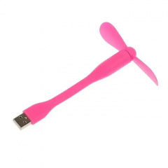 Портативный гибкий USB вентилятор UKC Розовый Львов