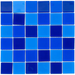 Мозаика стеклянная Aquaviva Cristall Dark Blue 48 мм Хмельницкий