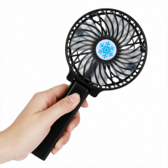 Вентилятор акумуляторний міні із ручкою USB діаметр 10см Handy Mini Fan чорний Вінниця