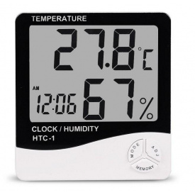 Термогигрометр-часы UKC HTC-1 Белый (hub_np2_1233)