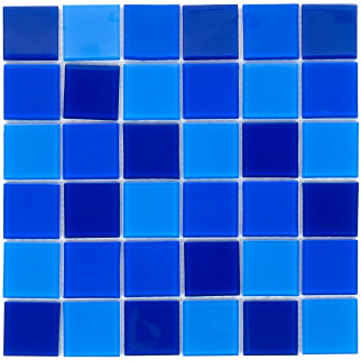 Мозаика стеклянная Aquaviva Cristall Dark Blue 48 мм