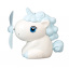 Мини-вентилятор для охлаждения воздуха FunnyFan Mini Unicorn Единорог портативный с питанием от USB Голубой Львів