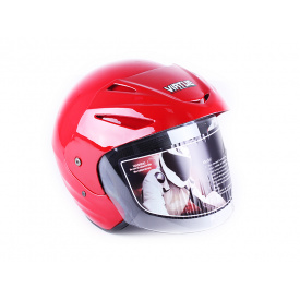 Шлем мотоциклетный открытый с козырьком MD-705H VIRTUE (красный, size L)