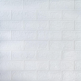 Самоклеющаяся 3D панель Sticker Wall под белый кирпич в рулоне 20000x700x3мм (R001-3-20)