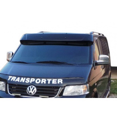 Козырек на лобовое стекло (черный глянец, 5мм) для Volkswagen T5 Transporter 2003-2010 гг. Суми
