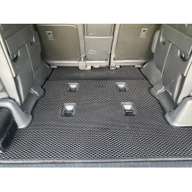 Коврик багажника 2 шт (EVA, 7 мест, черный) для Toyota Land Cruiser 200