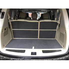 Коврик багажника 5 частей (EVA, черный) для Nissan Armada 2016↗ гг.