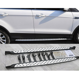 Боковые пороги OEM-V2 (2 шт., алюминий) для Ford Kuga/Escape 2013-2019 гг.