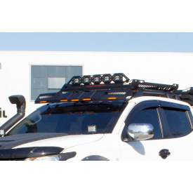 Козырек лобового стекла под багажник DAKAR (LED) для Volkswagen Amarok 2010-2022 гг.