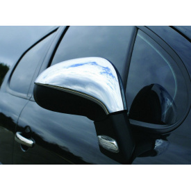Накладки на зеркала (2 шт, нерж) Carmos - Турецкая сталь для Peugeot 308 2007-2013 гг.