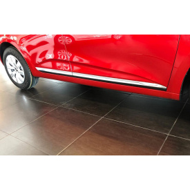 Накладки на дверной молдинг (нерж) OmsaLine - Итальянская нержавейка для Renault Clio V 2019↗︎гг.