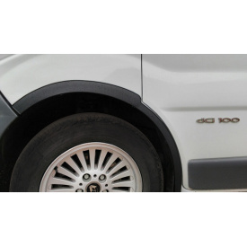 Накладки на колесные арки (4 шт, черные) 2001-2007, черный пластик для Nissan Primastar 2002-2014 гг.