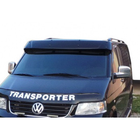 Козырек на лобовое стекло (черный глянец, 5мм) для Volkswagen T5 Transporter 2003-2010 гг.