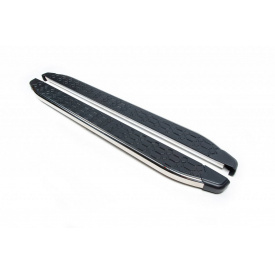 Боковые пороги BlackLine (2 шт, алюминий) для Mitsubishi Outlander 2012-2021 гг.