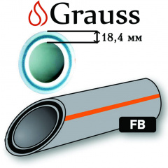 GRAUSS BASALT Полипропиленовая (ППР) Труба армированная стекловолокном PN20 110 Германия (18,4 мм) Полтава