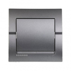 Выключатель 1-клавишный темно-серый металлик DERIY Lezard 702-2929-100 Запорожье