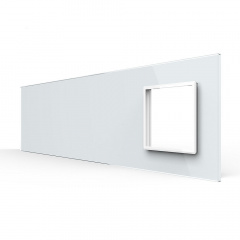Сенсорная панель выключателя Livolo и розетку (Х-Х-Х-0) белый стекло (C7-CХ/CХ/CХ/SR-11) Запоріжжя