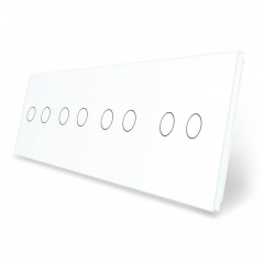 Сенсорна панель вимикача Livolo 8 каналів (2-2-2-2) білий скло (VL-C7-C2/C2/C2/C2-11) Рівне