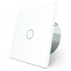 Сенсорный проходной маршевый перекрестный выключатель Livolo белый стекло (VL-C701S-11) Ужгород