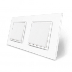 Комплект одноклавишных выключателей белый стекло Livolo (VL-C7K1K1-11) Ровно