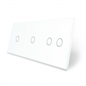 Сенсорная панель выключателя Livolo 4 канала (1-1-2) белый стекло (VL-C7-C1/C1/C2-11)