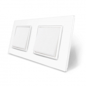 Комплект одноклавишных выключателей белый стекло Livolo (VL-C7K1K1-11)