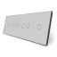 Сенсорная панель выключателя 6 сенсоров (1-2-2-1) серый стекло Livolo (VL-P701/02/02/01-8I) Чернігів