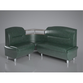 Кухонный диван угловой Смузи Sentenzo 160х125 см кожзам зеленый