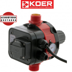 Контроллер давления KOER KS-8R электронный для поверхностных насосов 1,1Квт, 1" (с кабелем и розеткой) Суми
