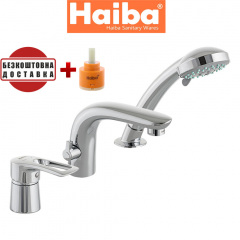 Змішувач ванна врізна HAIBA HANSBERG 3 отвори (Chr-022) Чернівці