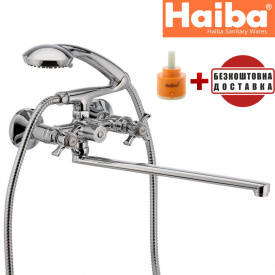 Змішувач для ванни довгий ніс HAIBA ZEUS EURO (Chr-140)