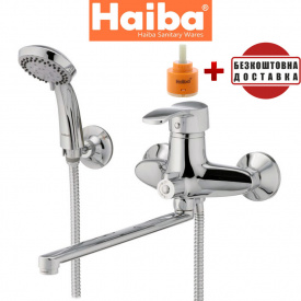 Змішувач для ванни, довгий ніс HAIBA FOCUS EURO (Chr-006)