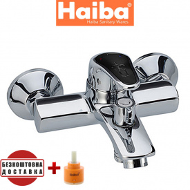 Змішувач для ванни короткий ніс HAIBA BLACK MAGIC EURO Chr-009