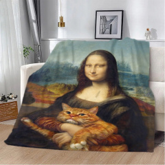 Плед 3D Мона Лиза и Рыжий кот 20222360_A 10664 160х200 см Ровно