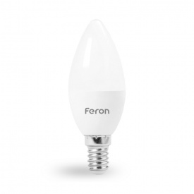 Лампа светодиодная свеча C37 7W Е14 4000K LB-197 Feron