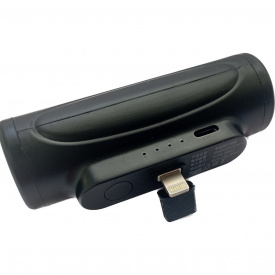 УМБ Power Bank без USB 5000mAh повербанк с фонариком, для устройств с Lightnin Black (11235-hbr)