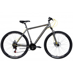 Велосипед ST 29" Discovery RIDER AM DD 2022 Размер 21" горный темно-серебристый с желтым (м) Обухов