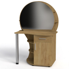 Туалетный столик Компанит Трюмо-3 с зеркалом лдсп дуб-крафт-золотой Полтава