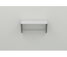 Полка настенная Ferrum-decor Комфи 260x600x240 металл Серый ДСП Белое 16 мм (KOM0036)