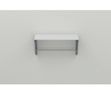 Полка настенная Ferrum-decor Комфи 260x500x240 металл Серый ДСП Белое 16 мм (KOM0015)