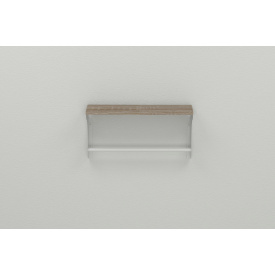 Полиця настінна Ferrum-decor Юзібі 270x700x150 метал Білий ДСП Сонома Трюфель 16 мм (UZI0054)