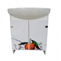 Тумба с умывальником Mikola-M Eco Green light Orange Лотос 70 см Белый Полтава