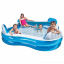Семейный надувной бассейн с сидениями и спинками Intex Голубой (229*229*56 см)(56475) Житомир
