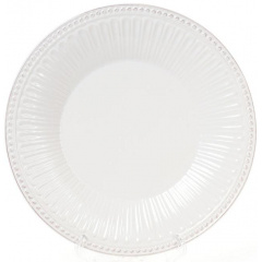 Набор Bona 3 обеденные тарелки Stone Flower диаметр 25см Белые DP40066 Надвірна