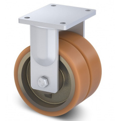 Сдвоеное большегрузное колесо KAMA из полиуритана 350 мм (4607-DSTR-350-B) Ровно