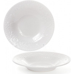 Набор Bona 6 суповых тарелок Leeds Ceramics диаметр 23см каменная керамика Белые DP40082 Сарни