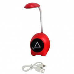 Лампа-ночник настольная светодиодная на аккумуляторе Hoz Игра в Кальмара треугольник 750 mAh Красный (2372-11) Рівне