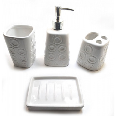 Набор для ванной комнаты Delizia керамический Белый (DN32095C) Вишневое